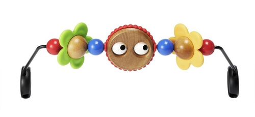 BABYBJÖRN - Bouncer BLISS Woven/Jersey Tri Fabric, Dark Grey + Toy Googly Eyes