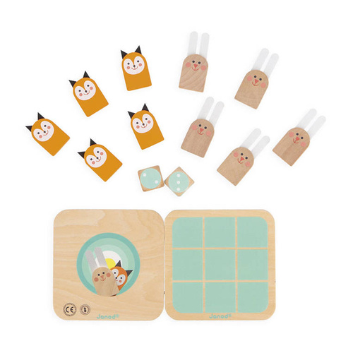 Janod - Wooden roll up with a bell Bird Tropic 10m +