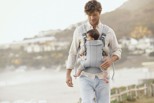BABYBJORN - Baby Carrier Harmony, Woven, Light grey mélange