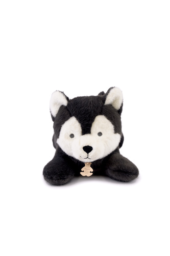 DOUDOU – Les P'tits Relax weighted plush wolf, Histoire d'Ours, 30 cm, grey