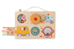 LILLIPUTIENS Wooden manipulation board with Farma suitcase 12 m+
