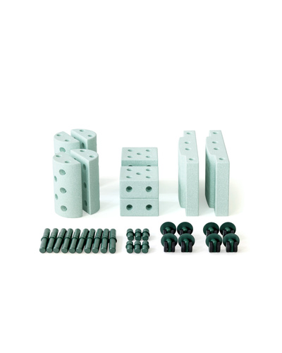 MODU Education set, small – creative blocks developing gross motor skills, ocean mint / forest green