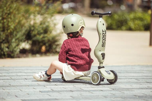 SCOOTANDRIDE - Highwaykick 2in1 Ride and scooter 1-5 years Olive