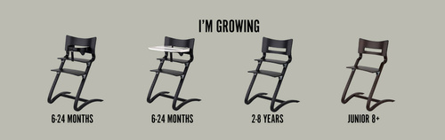 LEANDER - CLASSIC™ high chair wo. safety bar, black