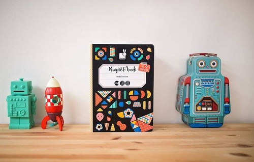 Janod - Magnetic puzzle Funny faces Boy Magnetibook collection 2018