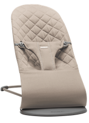 BABYBJÖRN - Bouncer Bliss WOVEN, Sand Grey with Googly Eyes