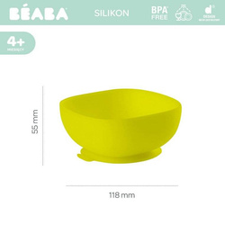 Beaba - yellow silicone cup with a suction cup