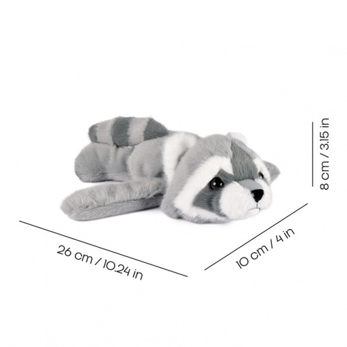 DOUDOU – Podcoll Raccoon plush slap bracelet, Histoire d'Ours, grey