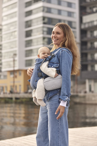 BABYBJORN - Pocket Pouch for Baby Carrier, Woven Mélange, Light Grey