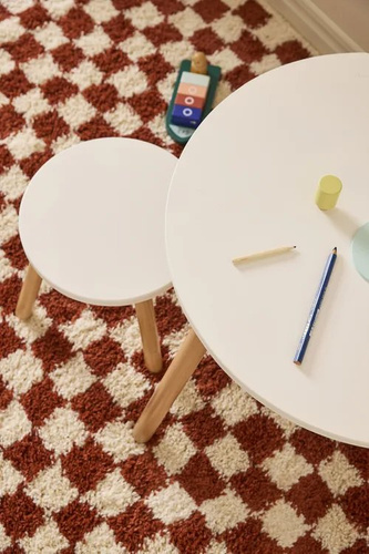 Kid's Concept - Stool and table set -  white