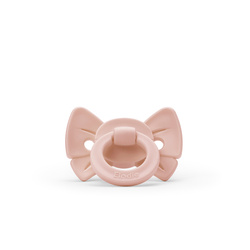ELODIE DETAILS - Binky Bow silicone pacifier 3m+, misty pink