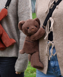 DOUDOU – plush teddy bear shoulder bag, Doudou et Compagnie, brown