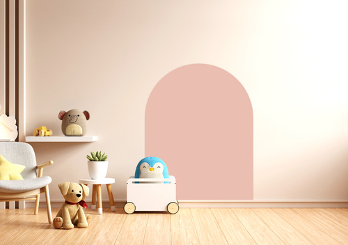 CLEVERCLIXX - magnetic wall sticker 95x75cm, soft nude