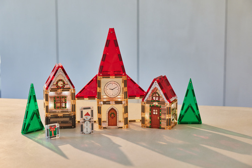CLEVERCLIXX – Christmas Village Advent Calendar magnetic tiles - 46 el.