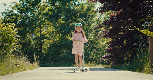 MICRO - swing scooter Mini Deluxe Rock&Go LED, ocean slate