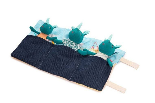 LILLIPUTIENS - Mini - cuddly rhino family with a folding mat Rhino Marius 2 years +