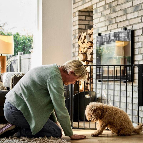 DogSpace - Max L Multi Expandable Dog Gate, Black (90-223 cm)