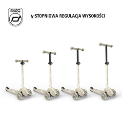 SCOOTANDRIDE - Highwaykick 3S - scooter with 2-in-1 control system and LED wheels, foldable 3+, ash