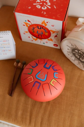 TAMBÚ - 8" tongue drum, 11 tones, scarlet sunset