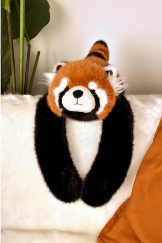 DOUDOU – Histoire d'Ours weighted red panda plush, 50 cm, orange