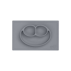 EZPZ - Silicone plate with Happy Mat 2in1 washer, gray