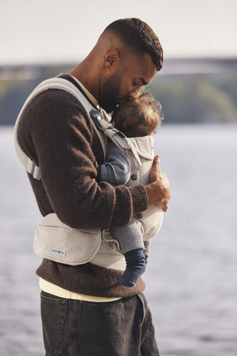 BABYBJORN - Pocket Pouch for Baby Carrier, Woven Mélange, Light Beige