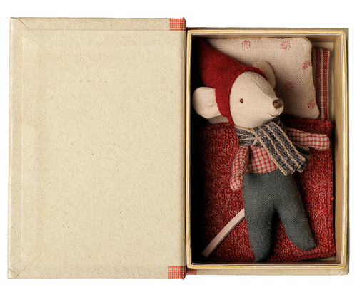 MAILEG – Christmas mouse, baby in a book
