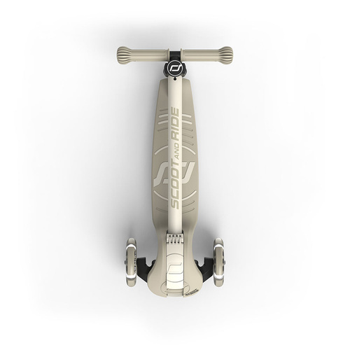SCOOTANDRIDE - Highwaykick 3S - scooter with 2-in-1 control system and LED wheels, foldable 3+, ash
