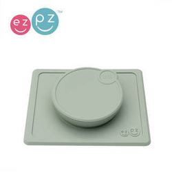EZPZ Silikonowa miseczka z podkładką 2w1 Mini Bowl + pokrywka GRATIS pastelowa zieleń