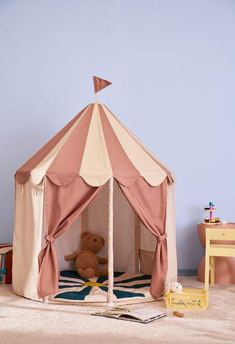 KID'S CONCEPT - pavillion tent stripe dusty brown