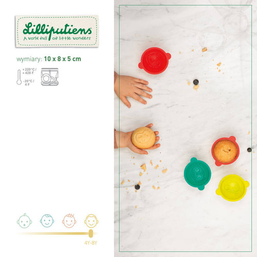 LILLIPUTIENS - Silicone baking molds 6 pcs. Little cook, forest, 4+