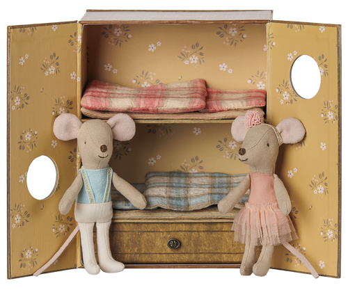 MAILEG – ballet mice in the dance studio, Little Sister and Brother