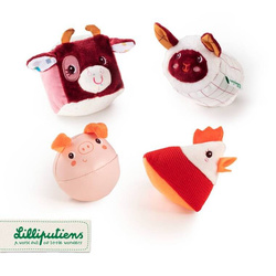 LILLIPUTIENS - A set of 4 soft blocks - Farma 6 m + multifunctional animals