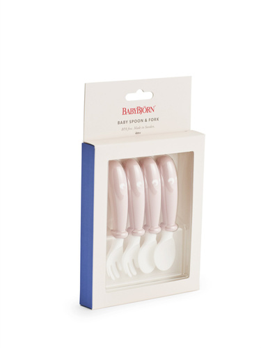 BABYBJÖRN - Baby Spoons and forks Powder Pink