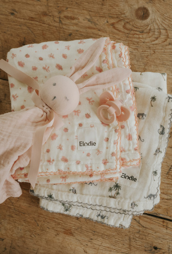 ELODIE DETAILS - Binky Bow Silicone 0-6 months, misty pink