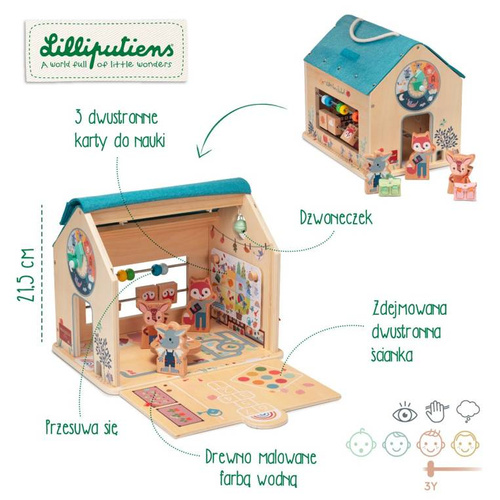 LILLIPUTIENS - wooden toy My first school 3 +