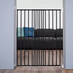 DogSpace - Charlie Extra Tall Extending Dog Gate, Black (63.5-107cm)