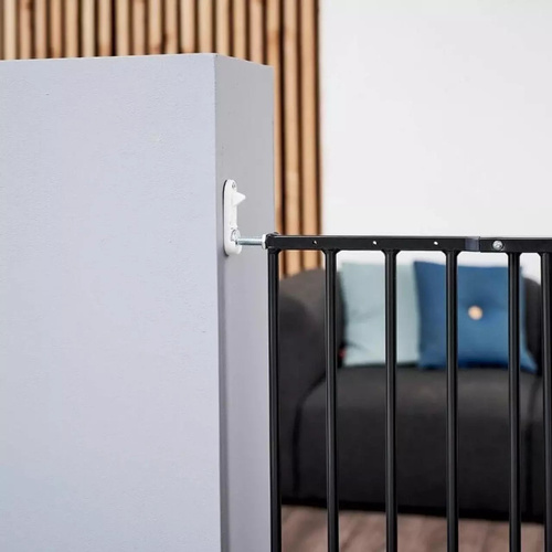 DogSpace - Charlie Extra Tall Extending Dog Gate, Black (63.5-107cm)