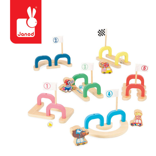 Janod - Marble Game Applepop 3+ Obstacle Race