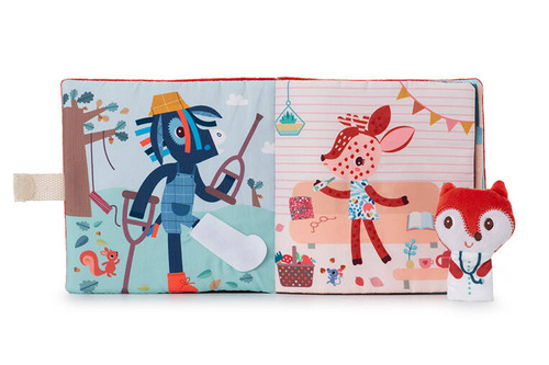 LILLIPUTIENS Activation book with mini-puppet Doctor Alice the fox 12 m+