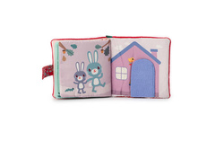 LILLIPUTIENS - Miękka mini-książeczka wielofunkcyjna z silikonowym gryzakiem Czerwony Kapturek 6 m+