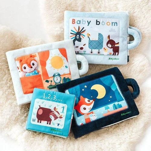 LILLIPUTIENS - Soft activating book with mini - cuddly toys "Baby boom" Farma 18 m +
