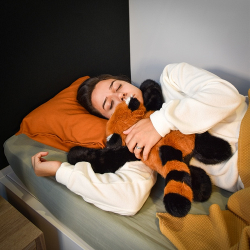 DOUDOU – Histoire d'Ours weighted red panda plush, 50 cm, orange