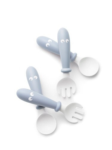 BABYBJÖRN - Baby Spoons and forks Powder Blue