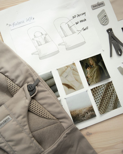 BABYBJÖRN - Bouncer Balance Soft Woven/Jersey Tri Fabric, Sand Grey