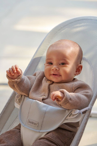 BABYBJÖRN - Bouncer Bliss Soft MESH - Silver/White