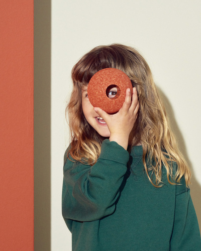 MODU - Foam Ball, burnt orange / dusty green