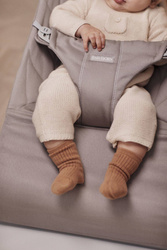BABYBJORN - BLISS Woven bouncer, Petal Quilt, sand grey + Soft Friends toy