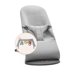 BABYBJÖRN - Bouncer Bliss - Light grey, 3D Jersey + Toy