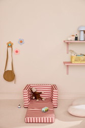 KID'S CONCEPT - striped foldable armchair, clay pink